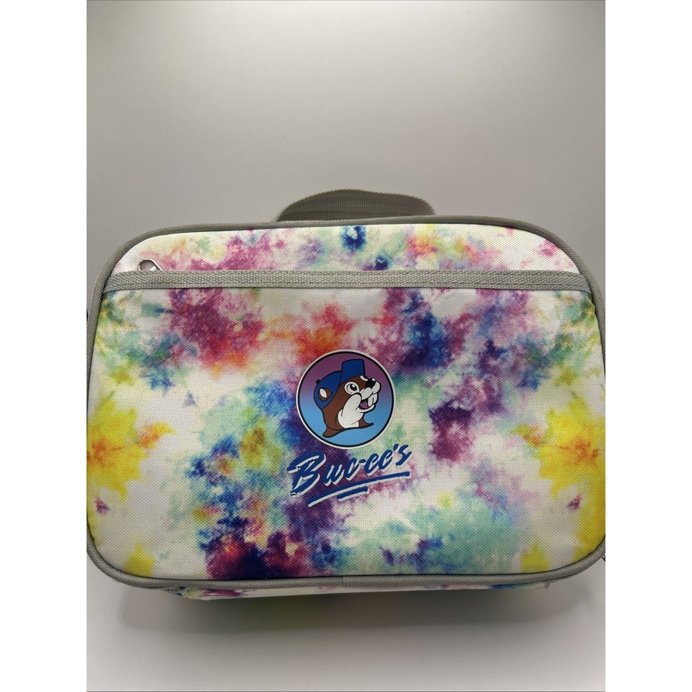 Buc-ee's Tie Dye Lunch Bag Cooler Tote Beaver Logo Travel Insulated Zip Case